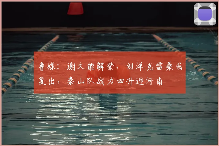 鲁媒：谢文能解禁，刘洋克雷桑或复出，泰山队战力回升迎河南
